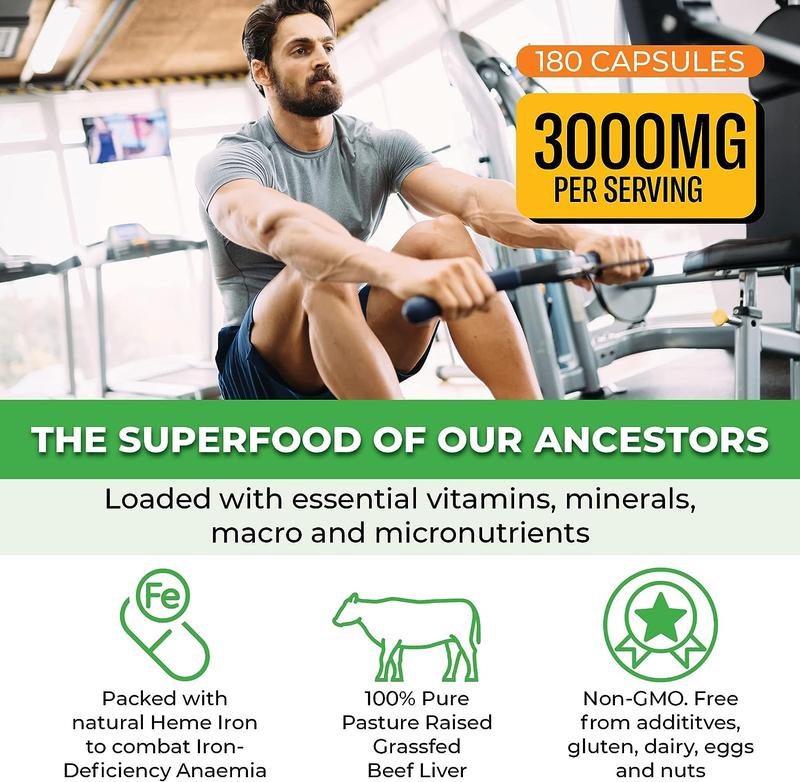 VelvaFlow ForestLeaf Grass Fed Beef Liver Capsules