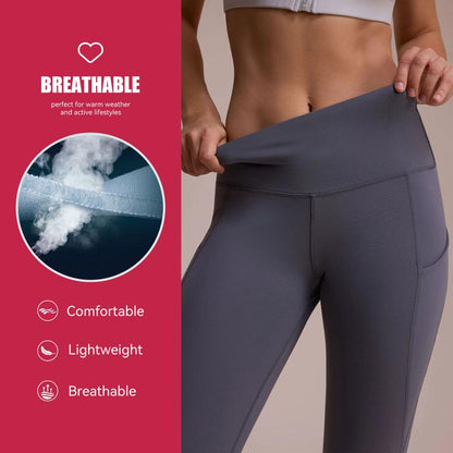 VelvaFlow High Waisted Tummy Control Leggings with Pockets