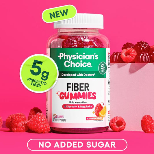 VelvaFlow Physician’s Choice Fiber Gummies for Digestive Health & Regularity