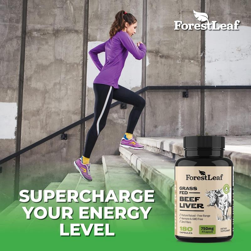 VelvaFlow ForestLeaf Grass Fed Beef Liver Capsules