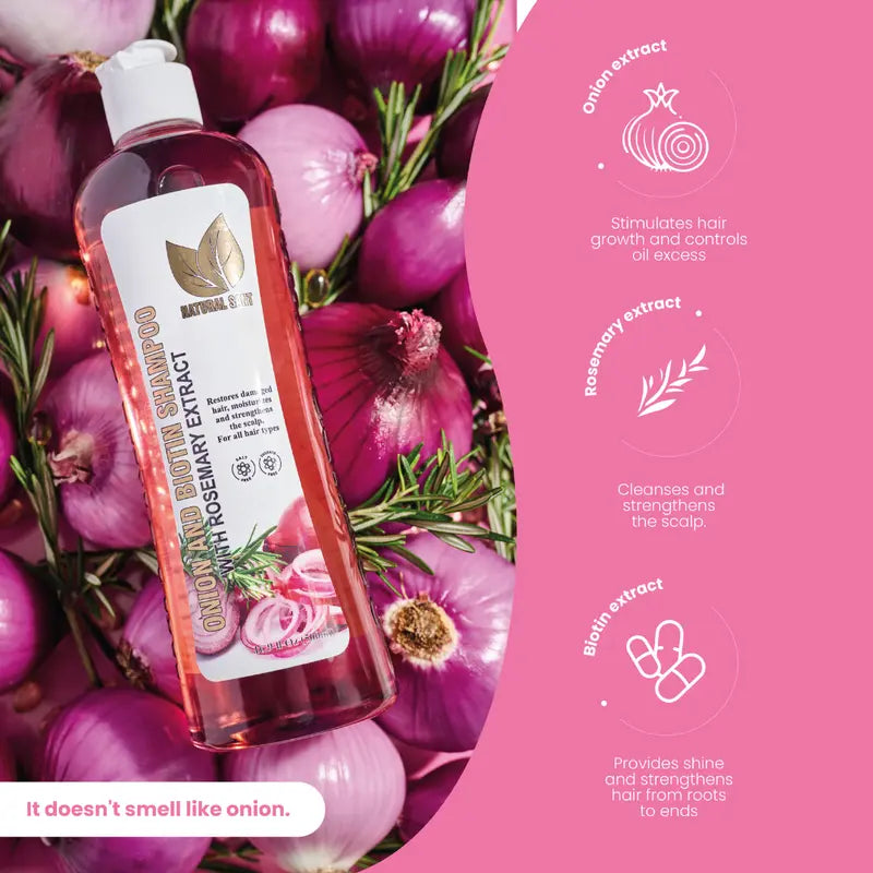 VelvaFlow Natural Sant Onion, Rosemary and Biotin Shampoo & Treatment