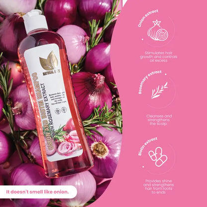 VelvaFlow Natural Sant Onion, Rosemary and Biotin Shampoo & Treatment